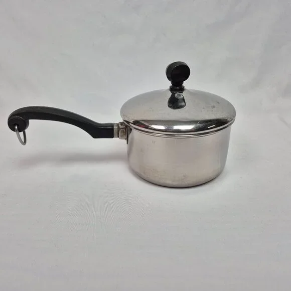Farberware 1qt Saucepan UV w/Lid Stainless Steel Aluminum Clad USA VINTAGE!!! - Picture 4 of 9